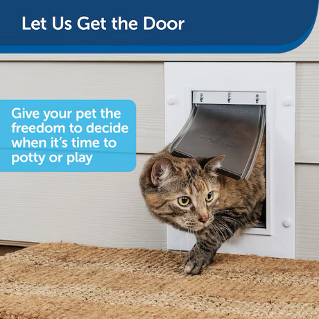 PetSafe Puerta grande de plástico blanco para perros o gatos de 14-1/4 x 21-1/16 pulgadas para pared 