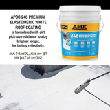 APOC 246 4,75 Gallonen weiße, elastische, reflektierende Dachbeschichtung