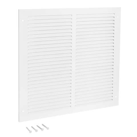 EZ-FLO 20 in. x 20 in. (Duct Size) Steel Return Air Grille White