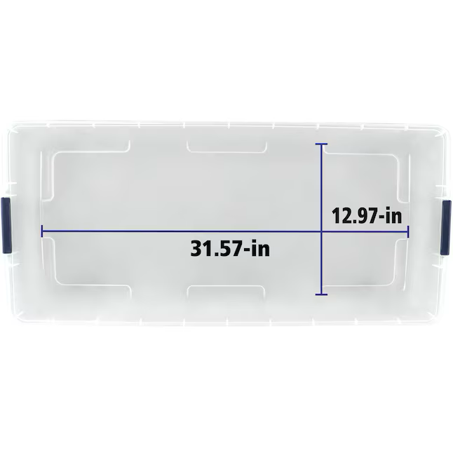 Project Source Bolsa grande para debajo de la cama, transparente, blanca, de 13 galones (52 cuartos) con tapa con cierre