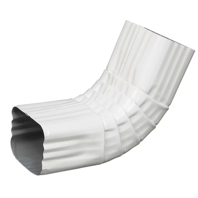 Amerimax Aluminum 2.8125-in White Front Elbow