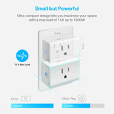 Kasa Smart Plug Ultra Mini 15A, toma Wi-Fi para hogar inteligente, paquete de 2 (EP10P2), blanco 