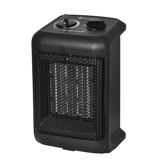 Utilitech Up to 1500-Watt Ceramic Compact Personal Indoor Electric Space Heater with Thermostat