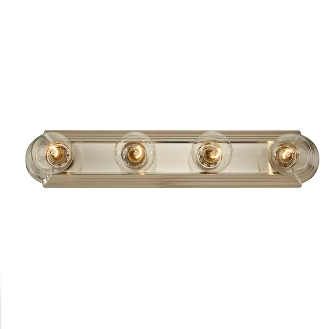 Project Source 24-in 4-Light Brushed Nickel Traditional Vanity Light Bar