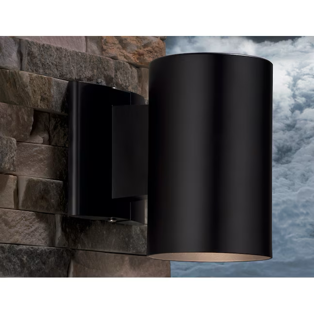 Project Source 1-Light 7-in Matte Black Dark Sky Outdoor Wall Light
