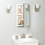 Project Source 16-in x 26-in Surface/Recessed Mount Frameless Mirrored Medicine Cabinet