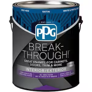 PPG Break-Through Interior/Exterior Door, Trim &amp; Cabinet Paint (satinado, 1 galón)