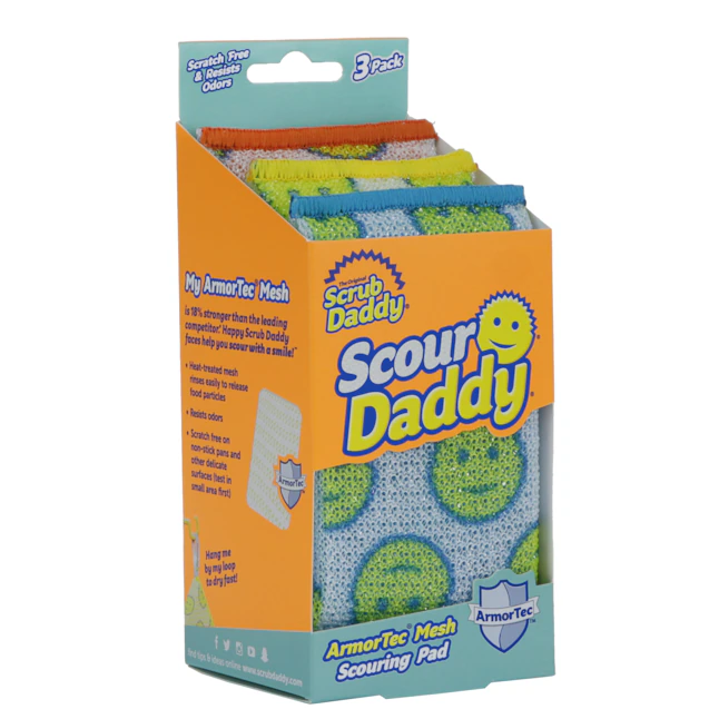 Scrub Daddy Scour Daddy 3er-Pack Scheuerschwamm aus Polymerschaum