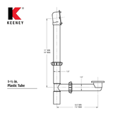 Keeney 1.5-in Polished Chrome Foot Lok Stop White/Polished Chrome Foot Lock Drain with Plastic Pipe