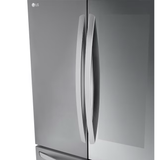 Refrigerador inteligente LG InstaView de 26.5 pies cúbicos con puerta francesa, máquina de hielo y dispensador de agua (acero inoxidable) ENERGY STAR