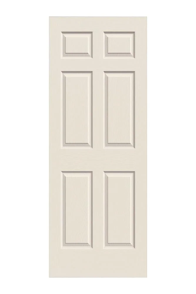 ReliaBilt Colonist 30-in x 80-in 6-panel Hollow Core Primed Molded Composite Slab Door Without Bore