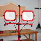 CRAFTSMAN 9000-Lumen-LED-Arbeitsleuchte, rot, steckbar, tragbar