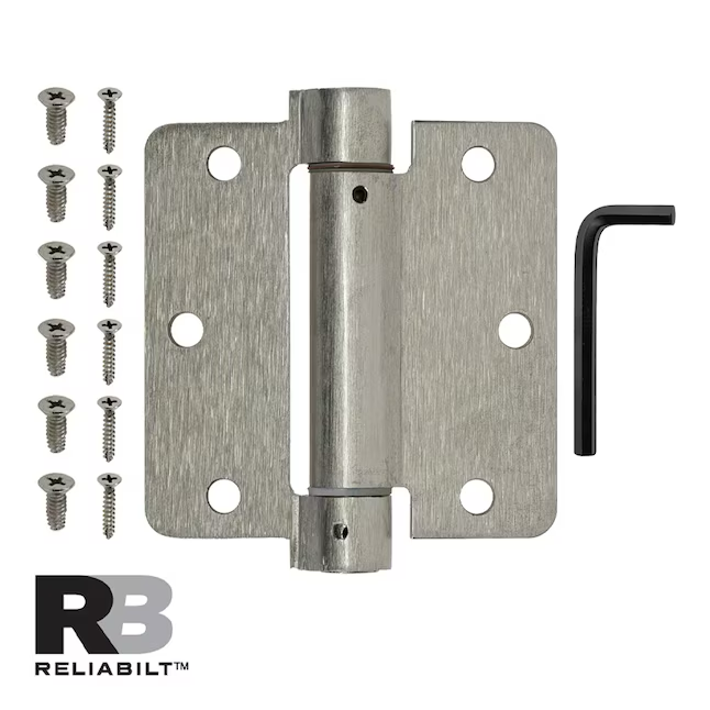 RELIABILT 3-1/2-in H x 1/4-in Radius Satin Nickel Mortise Interior Door Hinge