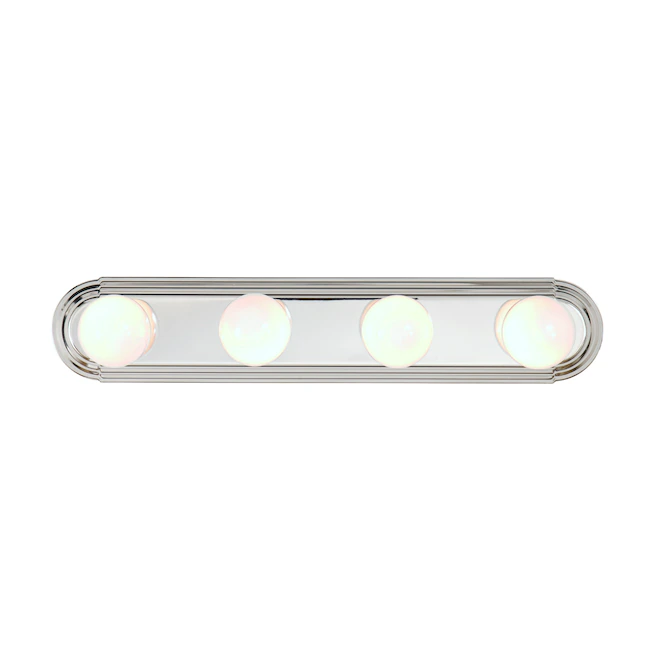 Project Source 24-in 4-Light Chrome Traditional Vanity Light Bar