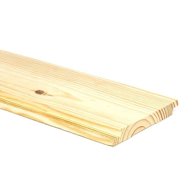 RELIABILT 5.375-in x 12-ft Unfinished Pine Shiplap Wall Plank (1-Pack, Covers 5.37-sq ft)