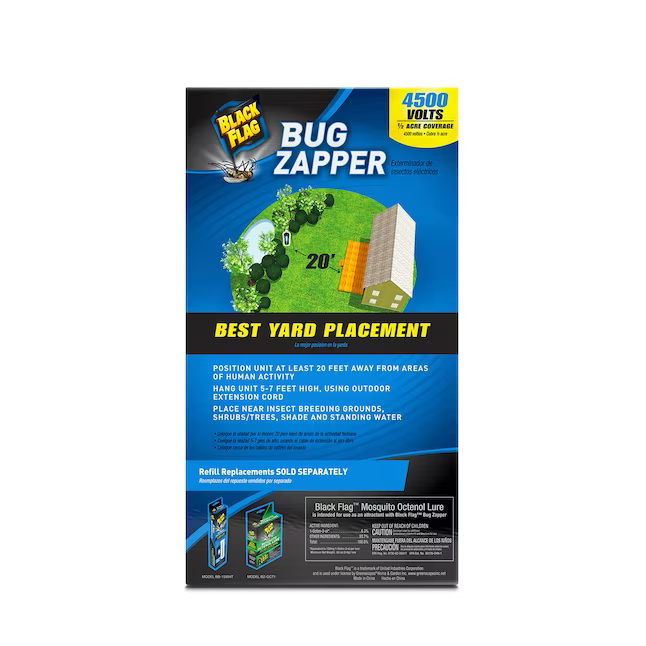 Trampa para insectos para exteriores BLACK FLAG Bug Zapper de 15 vatios