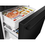 Refrigerador Hisense con congelador inferior y profundidad de mostrador de 17.2 pies cúbicos (acero metálico negro) ENERGY STAR