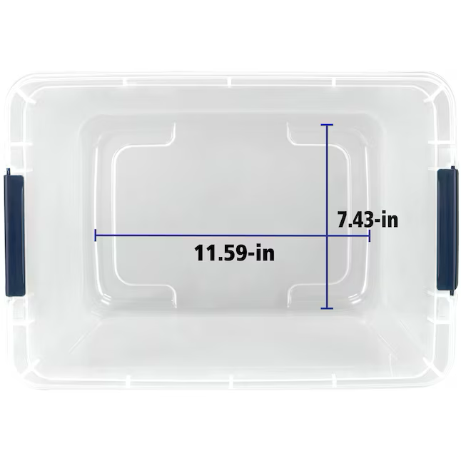 Project Source Medium 7.25-Gallons (29-Quart) Clear, White Tote with Latching Lid