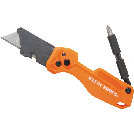 Klein Tools Flickblade 3/4-in 1-Blade Folding Utility Knife with Impact Screwdriver