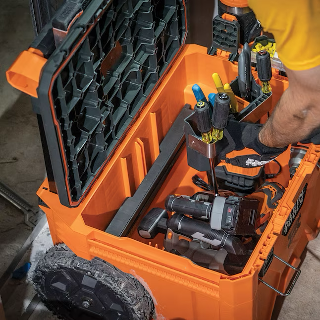 Klein Tools MODbox Caja de herramientas de plástico y metal naranja de 22,6 pulgadas