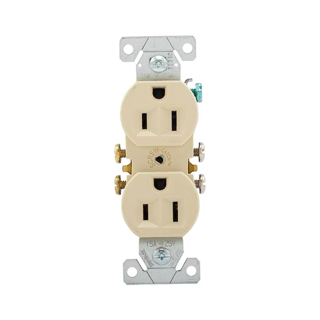 Eaton 15-Amp 125-volt Residential Duplex Outlet, Ivory (10-Pack)