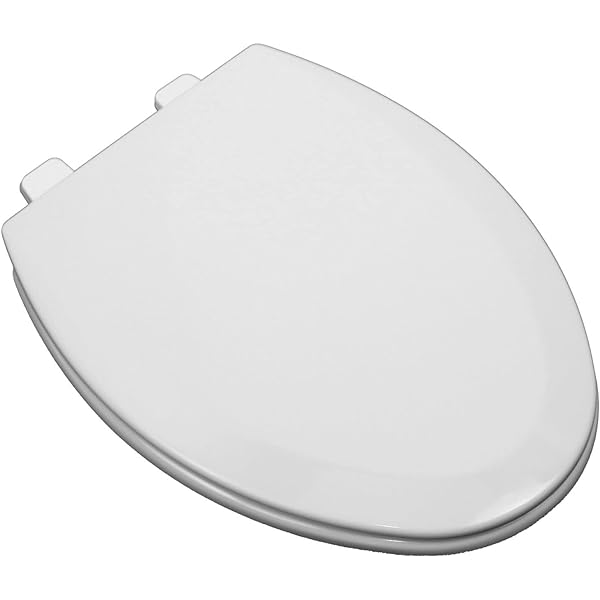ProFlo Tizer Asiento de inodoro alargado, frontal cerrado, de plástico, con tapa, en color blanco 