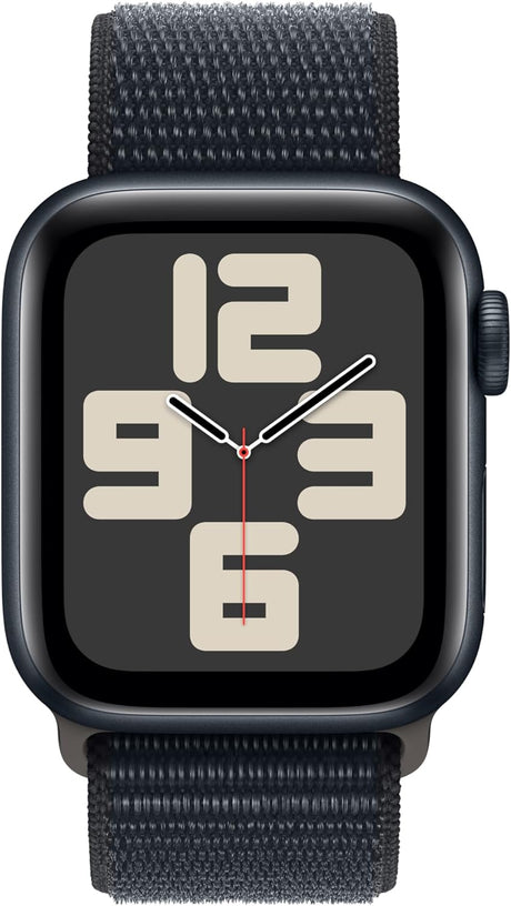 Apple Watch SE (2. Generation) 40-mm-Smartwatch mit Midnight-Aluminiumgehäuse mit Midnight-Sport-Loop 