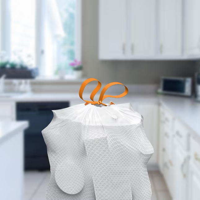 MOXIE 13-Gallons White Plastic Kitchen Drawstring Trash Bag (130-Count)