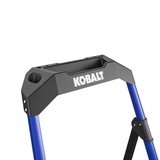 Taburete plegable de acero negro con 2 escalones y capacidad de 300 lb Kobalt