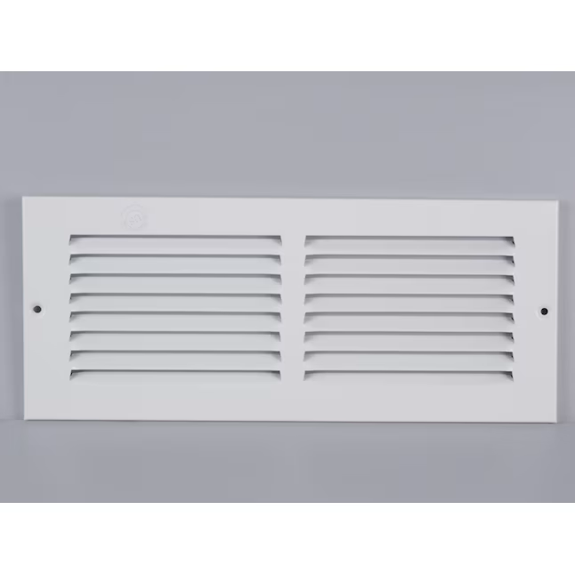 RELIABILT 12-in x 4-in Steel White Sidewall/Ceiling Grille