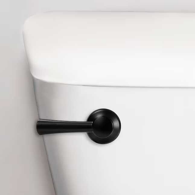 Korky StrongArm Simple 8-in Front/side/neo-angle Mount Matte Black Universal Fit Toilet Lever