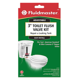 Fluidmaster K-540A-015 Complete 3 inch Toilet Flush Valve Repair Kit with Tool