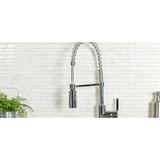 Project Source Flynt Chrome Single Handle Pull-down Kitchen Faucet with Sprayer (Deck Plate)