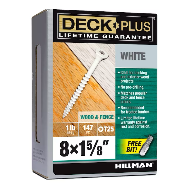 Deck Plus #8 x 1-5/8-in Wood To Wood Deck Screws (147-Per Box)