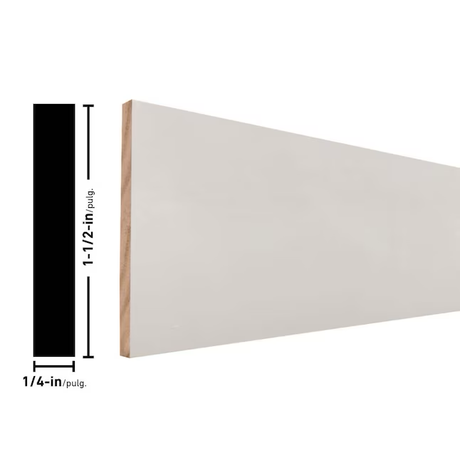 Moldura de celosía imprimada de pino RELIABILT de 1-1/2 pulgadas x 8 pies 