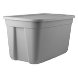 Project Source Large 30-Gallons (120-Quart) Gray Heavy Duty Tote with Standard Snap Lid