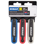 Kobalt 25-key Standard (Sae) and Metric Combination Hex Key Set