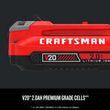 CRAFTSMAN V20 20-V-2er-Pack 2-Ampere-Stunden-Lithiumbatterie