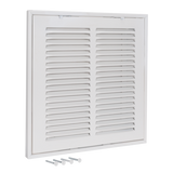 EZ-FLO 20 in. x 20 in. (Duct Size) Steel Return Air Filter Grille White