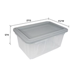 Project Source Small 15-Gallons (60-Quart) Clear Heavy Duty Tote with Standard Snap Lid