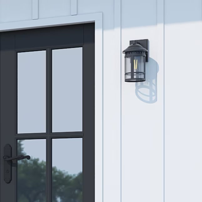 Harbor Breeze St. Sean - Lámpara de pared para exteriores (1 luz, 11,25 pulgadas), color negro