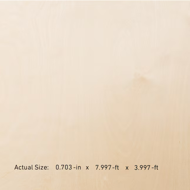 Madera contrachapada lijada de madera blanca de 3/4 pulgadas x 4 pies x 8 pies