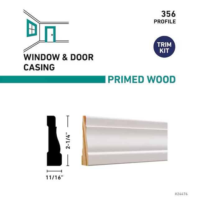 RELIABILT 2.0625-in x 36-in x 6.66-ft Primed Pine Door Casing Kit