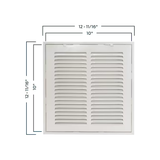 EZ-FLO 10-in x 10-in Steel White Sidewall/Ceiling Return Air Filter Grille