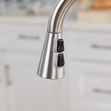 Project Source Ellesburg Stainless Steel Single Handle Pull-down Kitchen Faucet with Deck Plate