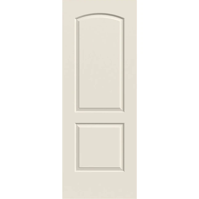 RELIABILT Continental 28-in x 80-in White 2-panel Round Top Hollow Core Molded Composite Slab Door