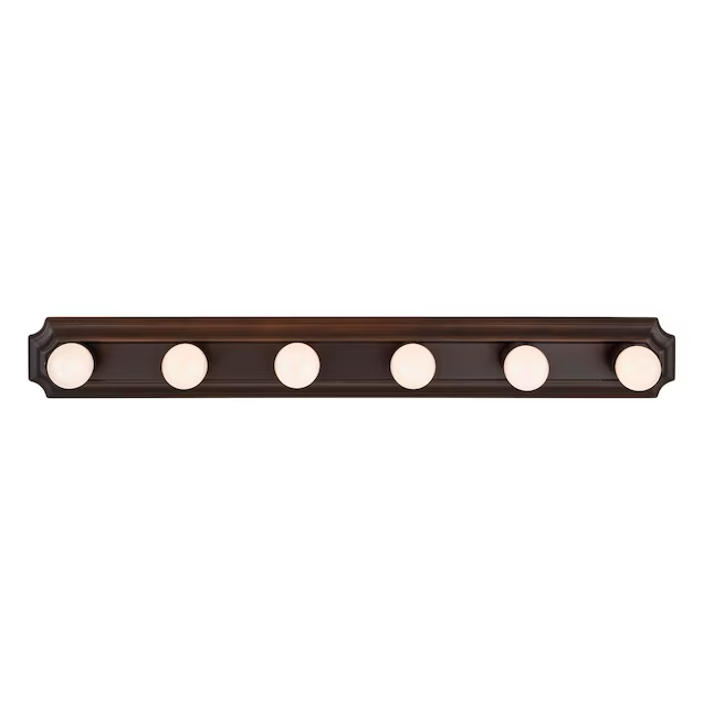 Project Source 36,06-Zoll-Bronze-LED-Schminktischleuchte mit 6 Leuchten