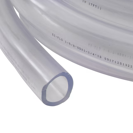 EZ-FLO 1-1/4 Zoll Innendurchmesser PVC-Schlauch aus transparentem Vinyl (am Fuß)
