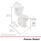 American Standard Champion 4 White Elongated Chair Height 2-piece WaterSense Soft Close Toilet 12-in Rough-In 1.28-GPF