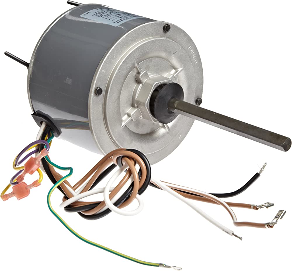 Fasco D7748 5.6" Frame Open Ventilated Permanent Split Capacitor Condenser Fan Motor with Ball Bearing, 1/3HP, 1075rpm, 208-230V, 60Hz, 2.9 amps
